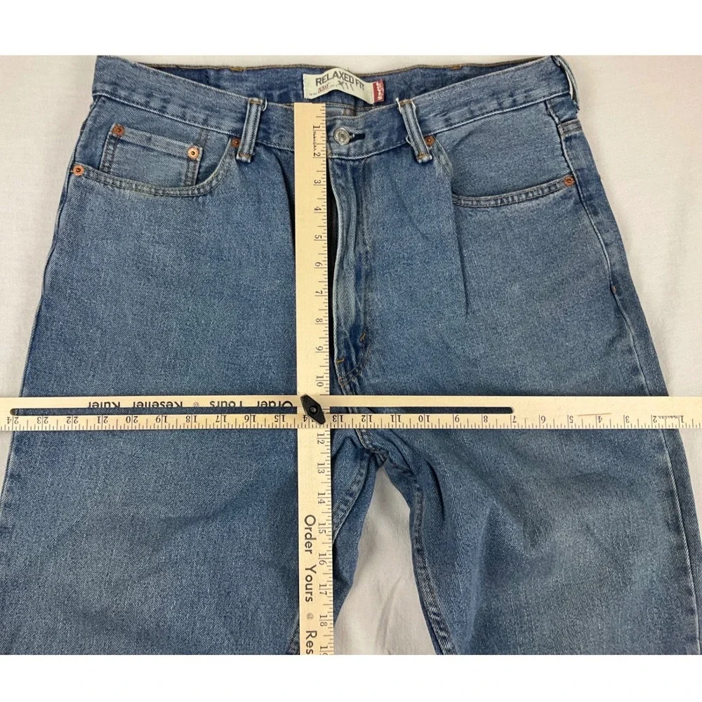 Levis 550 Mens Relaxed Fit Tapered Leg Blue Denim Jeans 38x30 (fits 34x27)